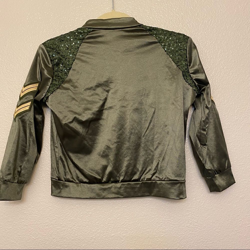 WEISSMAN Dance hip hop Costume ARMED FORCES
10511 Green sequin jacket-LC - Picture 3 of 10